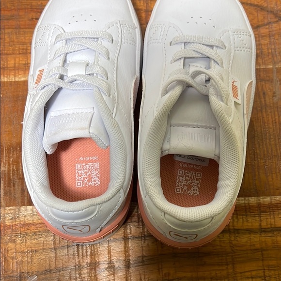 PUMA Kids White and Pink Sneakers, 9C - Picture 5 of 8